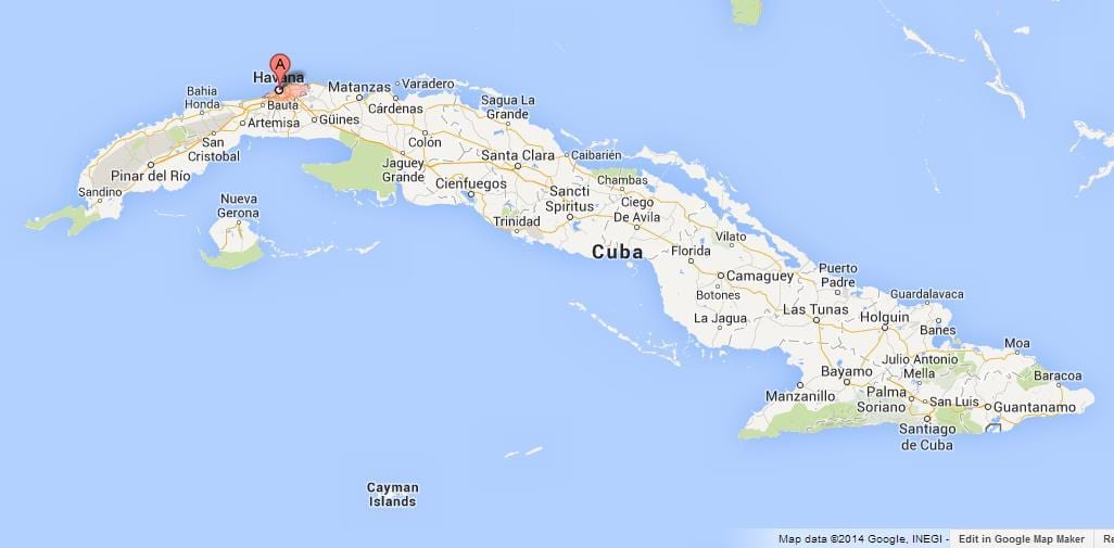 harta e Havana botë
