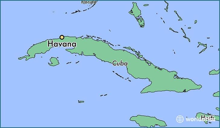 Havana Kubë në hartë